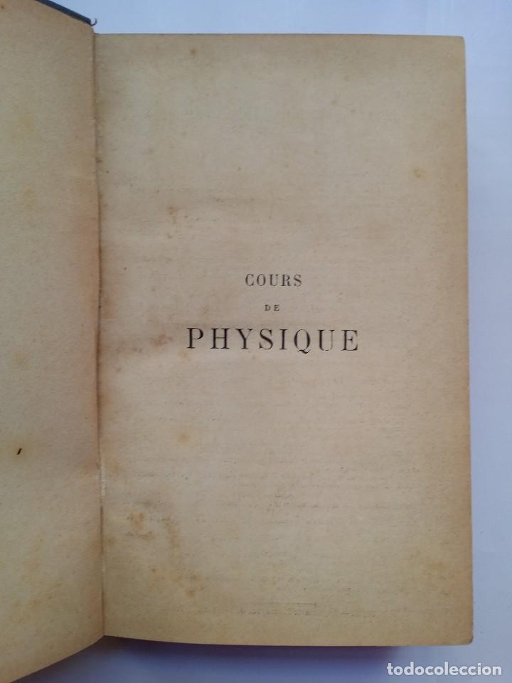Libros antiguos: COUR DE PHYSIQUE - H. GOSSIN - HACHETTE, (1897). - Foto 4