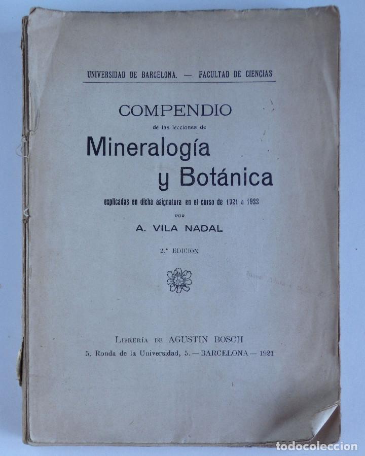 Libros antiguos: Compendio de Mineralog&iacute;a y Bot&aacute;nica &ndash; 2&ordf; edici&oacute;n 1921 - Foto 1
