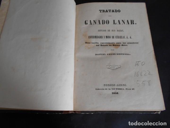 Libros antiguos: libro tratado del ganado lanar estudio de sus razas1858 - Foto 2