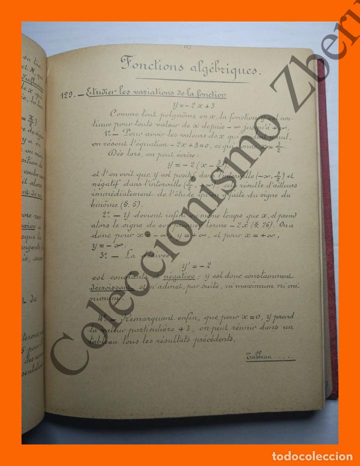 Libros antiguos: Complements dalgebre; Cours danalyse - M. Vasnier - Foto 3
