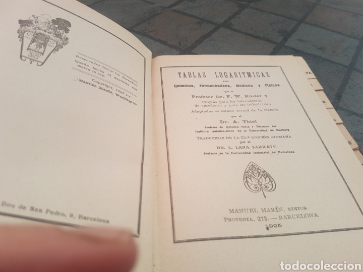 Libros antiguos: Tablas logar&iacute;tmicas 1925 - Foto 2