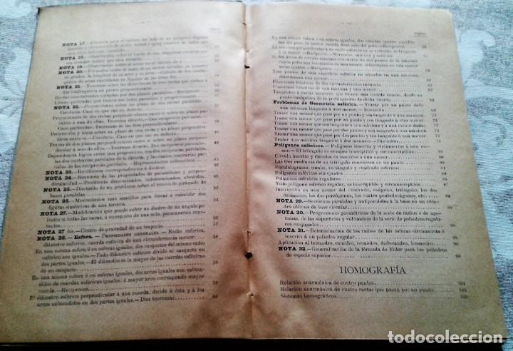 Libros antiguos: NOTAS AL TRATADO DE GEOMETR&Iacute;A ROUCH&Eacute; 1909 - Foto 5