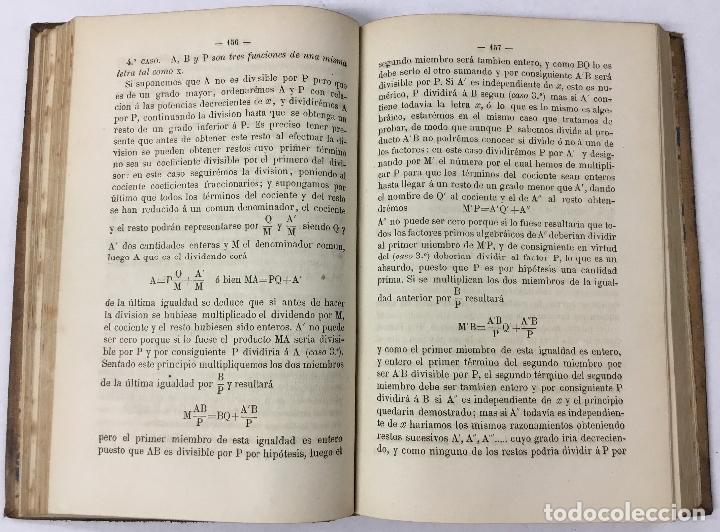 Libros antiguos: TRATADO DE &Aacute;LGEBRA. - ANGULO, Eugenio de. Barcelona, 1878. - Foto 2