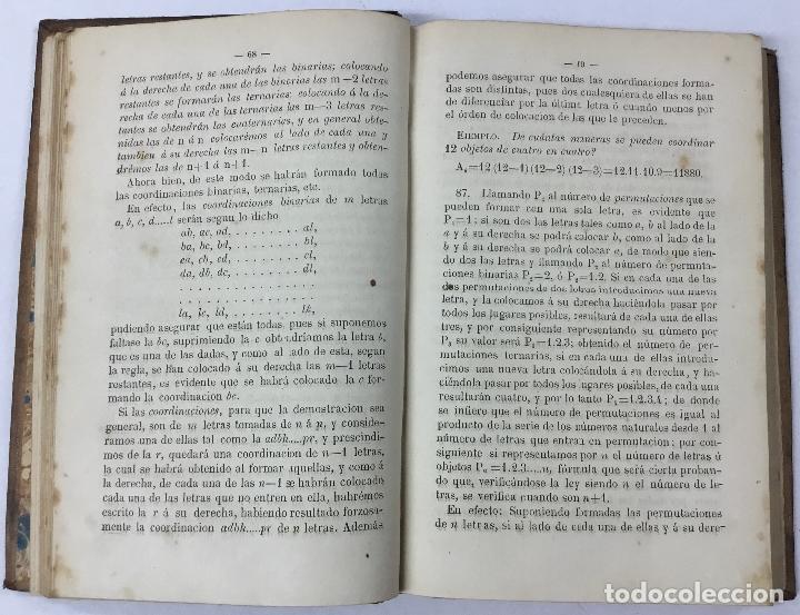 Libros antiguos: TRATADO DE &Aacute;LGEBRA. - ANGULO, Eugenio de. Barcelona, 1878. - Foto 3
