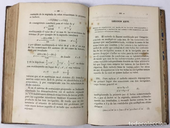 Libros antiguos: TRATADO DE &Aacute;LGEBRA. - ANGULO, Eugenio de. Barcelona, 1878. - Foto 4