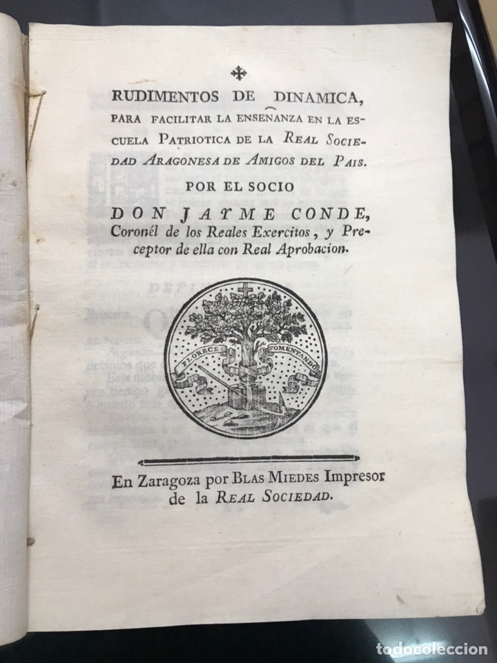 Antiquarische B&uuml;cher: 1782. Real Sociedad Aragonesa de Amigos del Pais. Jayme CondeDin&aacute;mica.