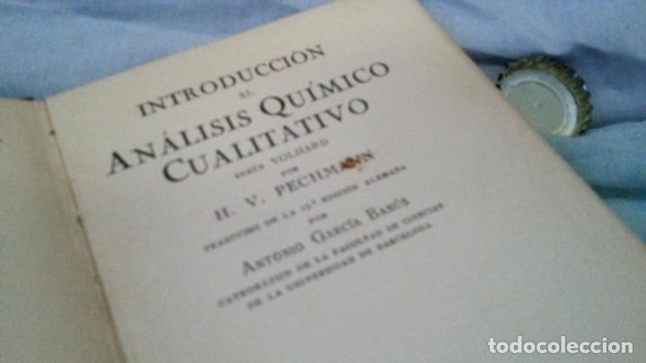 Antiquarische B&uuml;cher: Libro centenario INTRODUCCI&Oacute;N AL AN&Aacute;LISIS QU&Iacute;MICO del a&ntilde;o 1921