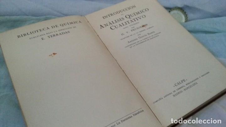Libros antiguos: Libro centenario INTRODUCCI&Oacute;N AL AN&Aacute;LISIS QU&Iacute;MICO del a&ntilde;o 1921 - Foto 4
