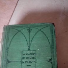 Libros antiguos: VARIATION OF ANIMALS AND PLANTS DARWIN 1905 JOHN MURRAY VOLUMEN I, (DE DOS)