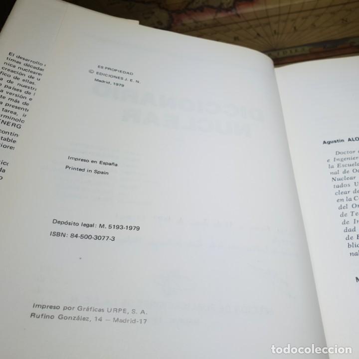 Libros antiguos: DICCIONARIO NUCLEAR. VVAA. EDICIONES J.E.N. 1979. - Foto 4