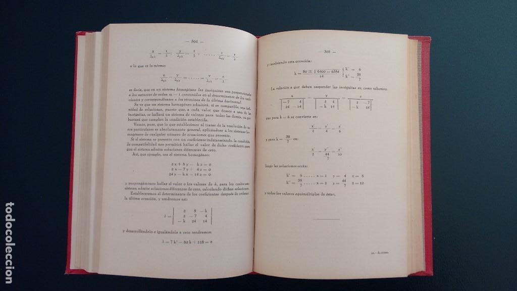 Libros antiguos: &Aacute;LGEBRA. LUIS TOR&Oacute;N. INSTITUTO SAMPER. PRIMERA EDICI&Oacute;N. MADRID, 1930. - Foto 10