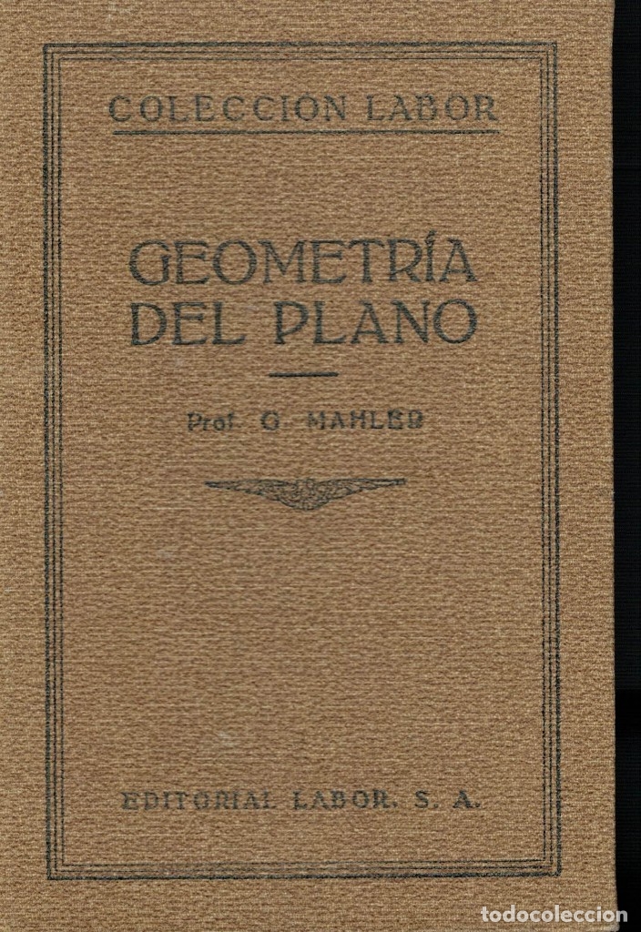 Libros antiguos: G. Mahler, Geometr&iacute;a del plano - Foto 1