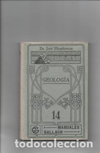 Libros antiguos: Geolog&iacute;a. Dr Jos&eacute; Mcpherson. - Foto 1