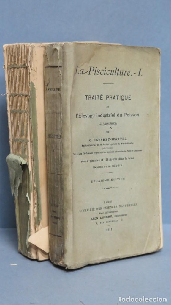 Libros antiguos: LA PISCICULTURE. C- RAVERET-WATTEL. 2 TOMOS - Foto 1
