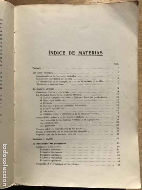 Libros antiguos: COMPENDIO DE BIOLOG&Iacute;A. UMBERTO PERIANTONI. - Foto 3