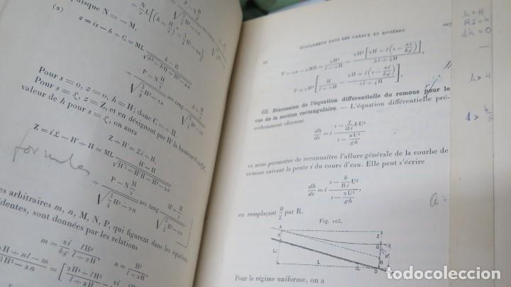 Libros antiguos: 1916.- COURS D&acute;HYDRAULIQUE. J. GRIALOU - Foto 3