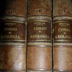 Libros antiguos: CORSO DE GEOLOGIA, ANTONIO STOPPANI, ED. BERNARDONI, BRIGOLA, 3 TOMOS, MILANO, 1871, EN ITALIANO. Lote 150251970