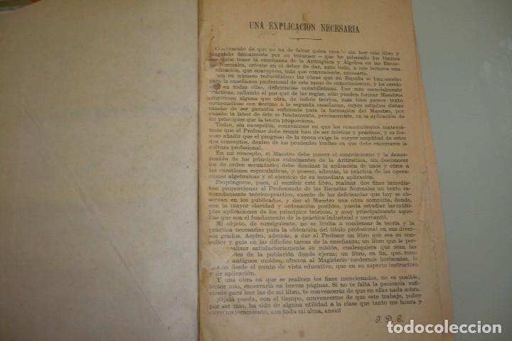 Libros antiguos: Aritmetica y Algebra. A&ntilde;os 20. - Foto 2