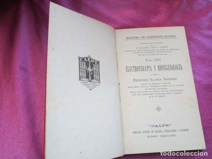 Libros antiguos: etectroterapia rontgenolog&iacute;a - Foto 2