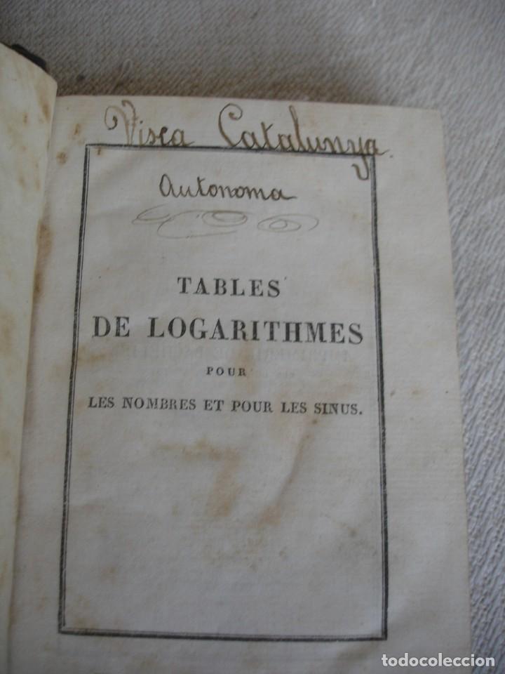 Libros antiguos: Tables de logarithmes - Foto 3