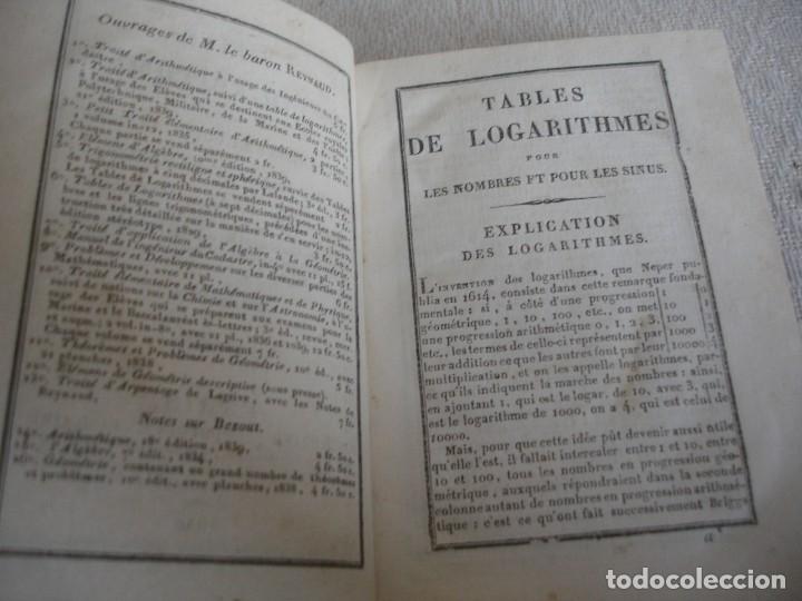 Libros antiguos: Tables de logarithmes - Foto 5