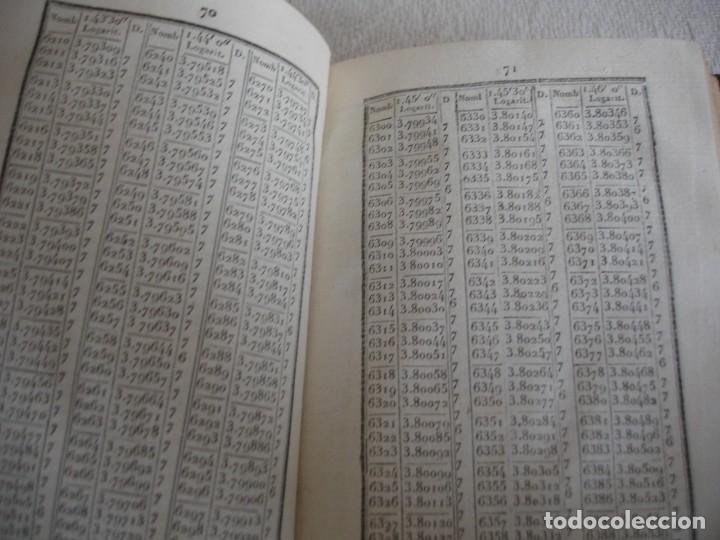 Libros antiguos: Tables de logarithmes - Foto 6
