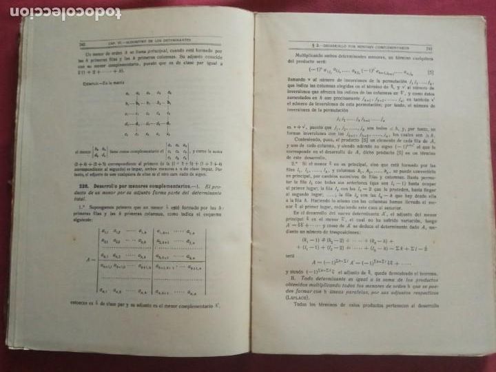 Libros antiguos: ELEMENTOS DE ANALISIS ALGEBRAICO. J. REY PASTOR.1935. - Foto 3