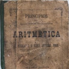 Libros antiguos: PRINCIPIOS EJERCICIOS PRACTICOS DE ARITMETICA. POR NICOLAS J.A. RUBIO. CADIZ, 1899. PAGS 132.