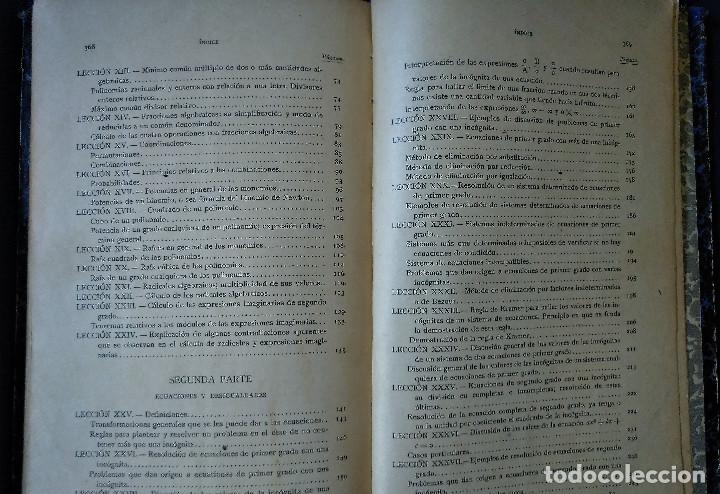 Libros antiguos: Lecciones de &Aacute;lgebra Tomo I, S&aacute;nchez Vidal, 1924 - Foto 7