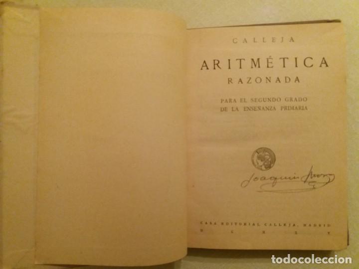 Libros antiguos: ARITM&Eacute;TICA RAZONADA. CALLEJA. 1916. - Foto 4