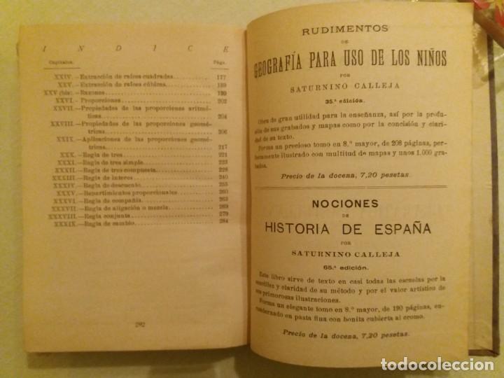 Libros antiguos: ARITM&Eacute;TICA RAZONADA. CALLEJA. 1916. - Foto 8