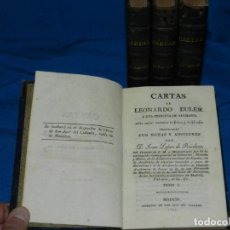 Libros antiguos: (MF) D. JUAN LOPEZ DE PEÑALVER - CARTAS DE LEONARDO EULER SOBRE FISICA Y DE FILOSOFIA 1822. Lote 164107922