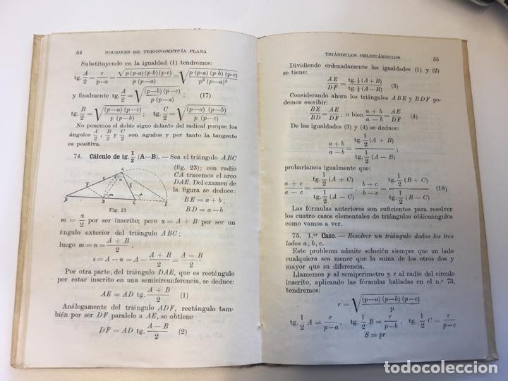 Libros antiguos: Nociones de Trigonometria. 1a edici&oacute;n 1934 Ediciones Bru&ntilde;o - Foto 4