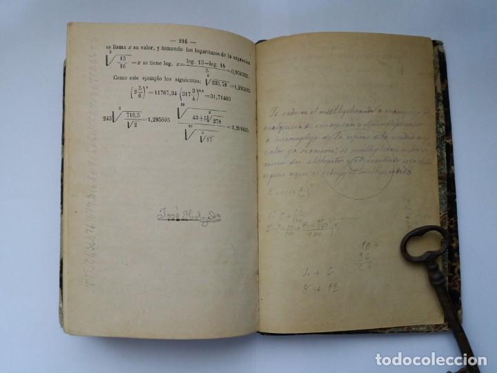 Libros antiguos: ARITM&Eacute;TICA Y &Aacute;LGEBRA. SANJURJO. - Foto 7