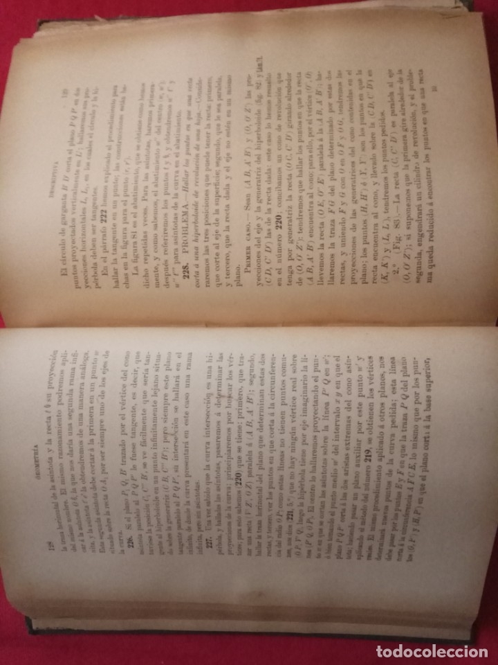 Libros antiguos: LECCIONES DE GEOMETR&Iacute;A DESCRIPTIVA. Pedro Pedraza y Cabrera. - Foto 5