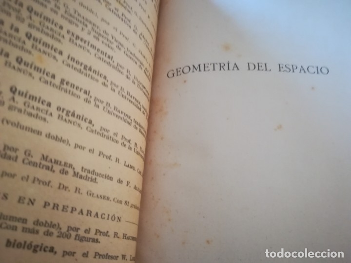 Libros antiguos: Geometr&iacute;a del espacio - Prof. Dr. Robert Glaser - 1927 - Foto 4