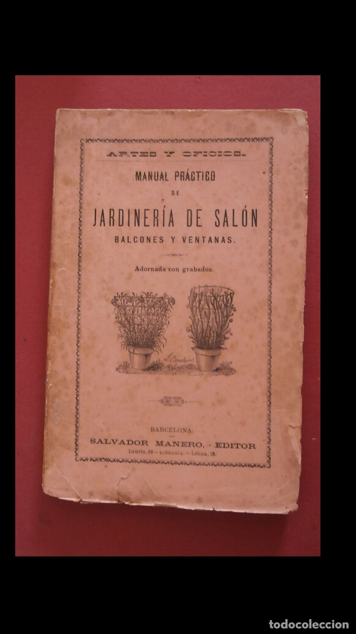Libros antiguos: Manual pr&aacute;ctico de jardineria de sal&oacute;n, balcones y ventanas. - Foto 1