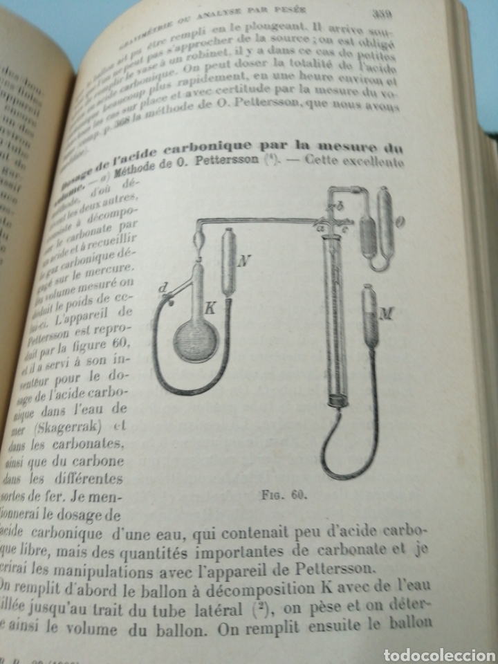 Libros antiguos: ANALYSE QUANTITATIVE VOL II. TREADWEL. PAR&Iacute;S, 1912. ED. H. DUNOUD ET E. PINAT. - Foto 8