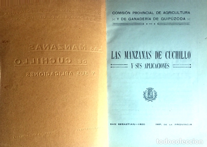 Libros antiguos: LAS MANZANAS DE CUCHILLO Y SUS APLICACIONES 1921 - Foto 2