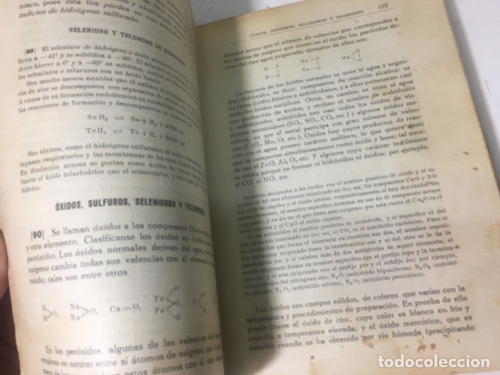 Libros antiguos: Libro elementos de qu&iacute;mica Original a&ntilde;o 1934 - Foto 8