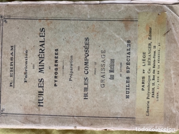 Libros antiguos: Huiles min&eacute;rales - Foto 2
