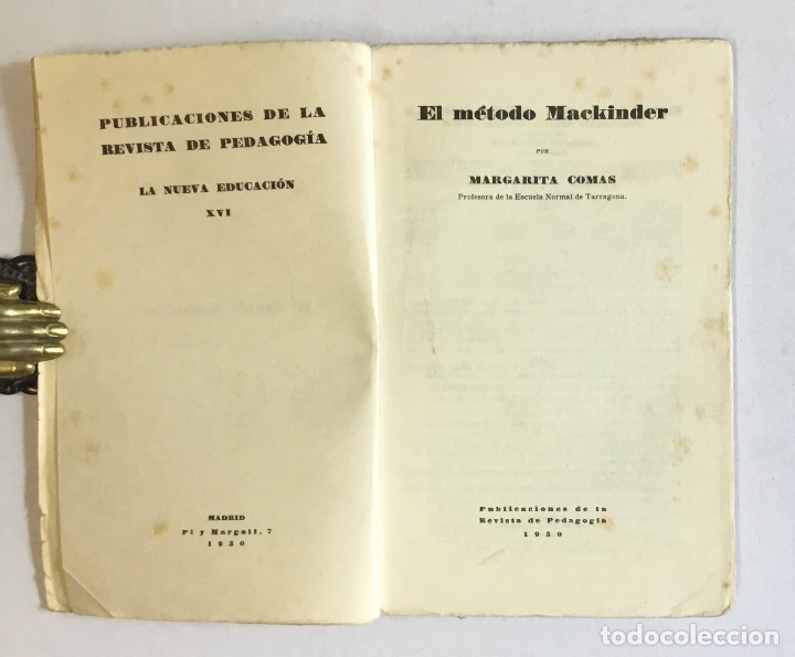 Libros antiguos: EL M&Eacute;TODO MACKINDER. - COMAS, Margarita. - Foto 2