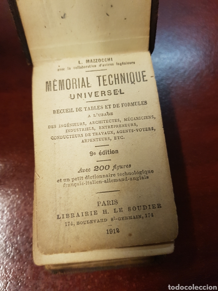 Libros antiguos: Memorial technique Universel - 1912 - Foto 2
