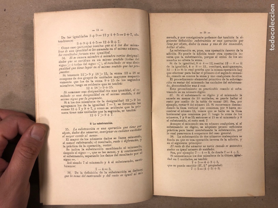 Libros antiguos: CURSO DE ARITM&Eacute;TICA. EUSEBIO S&Aacute;NCHEZ RAMOS Y TEODORO SABR&Aacute;S Y CAUSAP&Eacute;. 1903 - Foto 3