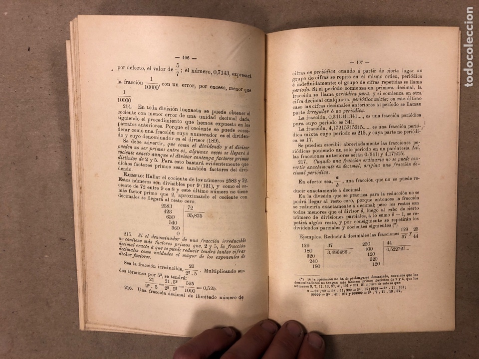 Libros antiguos: CURSO DE ARITM&Eacute;TICA. EUSEBIO S&Aacute;NCHEZ RAMOS Y TEODORO SABR&Aacute;S Y CAUSAP&Eacute;. 1903 - Foto 5