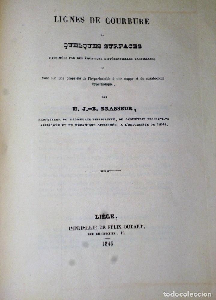 Libros antiguos: PROGRAMME DU COURS DE G&Eacute;OM&Eacute;TRIE DESCRIPTIVE, FAIT A L&acute;UNIVERSIT&Eacute; - Foto 6