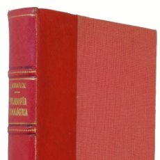 Libros antiguos: 1909 - LAMARCK /HAECKEL - FILOSOFÍA ZOOLÓGICA - MEDIA PIEL CON NERVIOS. Lote 183892778