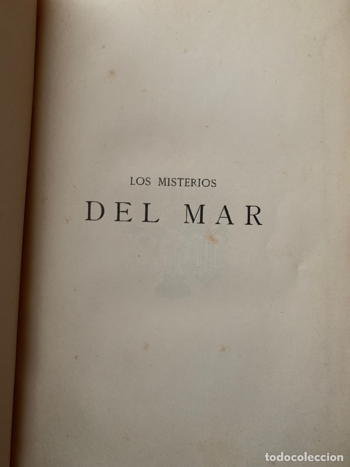 Libros antiguos: L- Los Misterios del Mar, MDCCCXCI - Foto 2