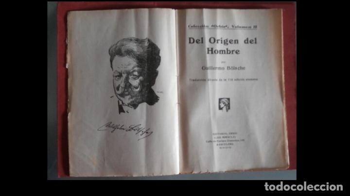 Libros antiguos: El origen del hombre. Guillermo Bolsche - Foto 4