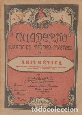 Old books: CUADERNO DE EJERCICIOS TEORICO-PRACTICOS DE ARITMETICA. DECIMALES Y SISTEMA M&Eacute;TRICO N14. A-MAT-501